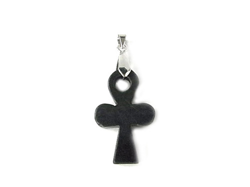 35mm Black Onyx Cross Pendant [y215d]