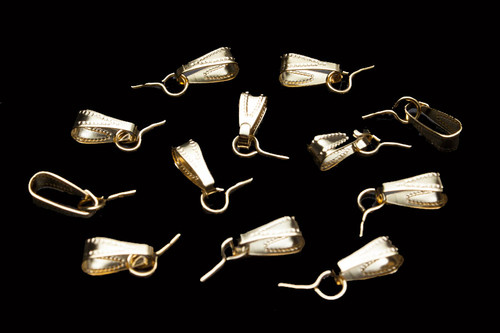 18mm Gold Plated Copper Bail Pendant Pin 10pcs. [y632a]