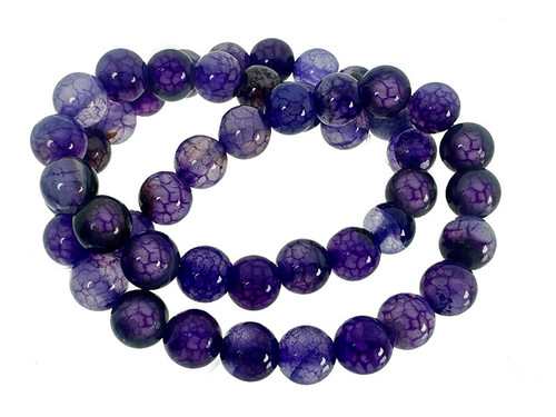 6mm Purple Spider Agate Round Beads 15.5" [6f44]