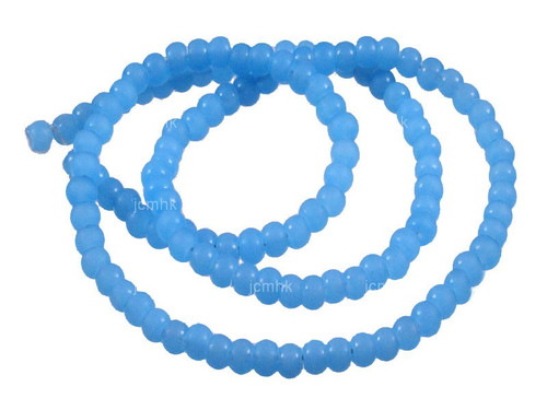 4mm Matte Chalcedony Rondelle Beads 15.5" synthetic [s372bm]