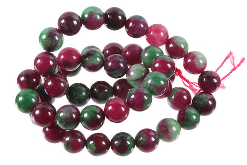 10mm Watermelon Agate Round Beads 15.5" natural [10r39]