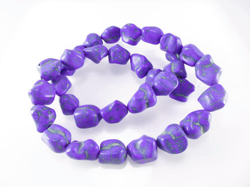 10-12mm Purple Magnesite Nugget Beads 15.5" [t400p]