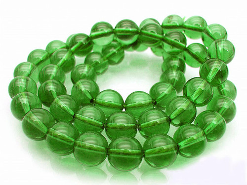 12mm Green Quartz Round Beads 15.5" synthetic [12a37a]