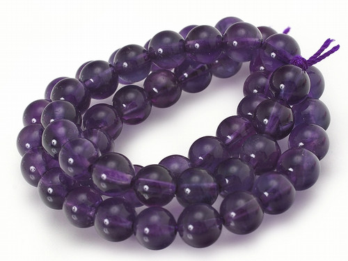 12mm Amethyst Round Beads 15.5" synthetic [12a6]