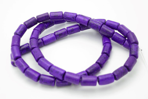 3x5mm Purple Magnesite Tube Beads 15.5" [t540p]