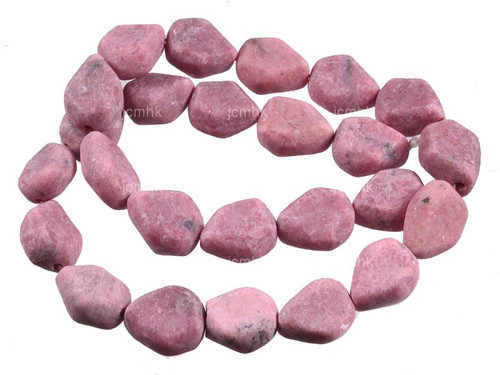 12x15x6mm Matte Rhodonite Pear Beads 15.5" natural [w408m]