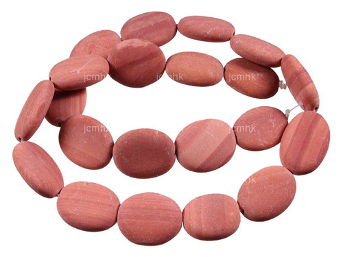 20x30mm Matte Red Malachite Oval Beads 15.5" natural [wa276m]