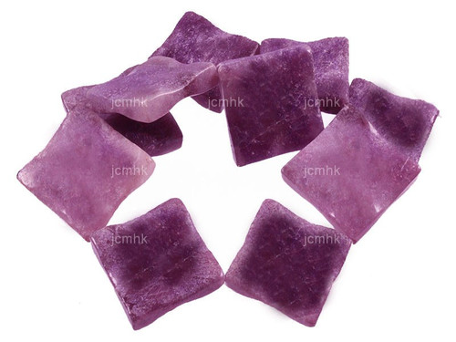 40mm Plum Jade Diamond Beads 15.5" natural [wa302]