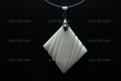 35X40mm Buffalo Bone Carved Designer Bead Pendant [z1396]