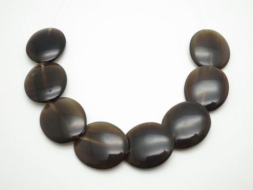 16x20mm Buffalo Horn Oval Disc Beads 12pcs. [z2117]