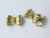 925 Sterling Silver 16x24mm 18K Gold Plated Bowtie Clasp (10-Row) [e1415]