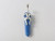 925 Sterling Silver 42mm Turquoise Howlite Healing Crystal Point Pendant [e215]