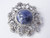 40mm Sodalite 925 Sterling Silver Brooch [e679]