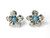 925 Sterling Silver 25mm Natural Arizona Turquoise Post Earring [e1193]