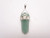925 Sterling Silver 38mm Green Aventurine Fexagon Crystal Point Pendant [e1446]