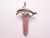 925 Sterling Silver 50mm Rhodonite Healing Crystal Point Pendant. [e1634]