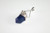 925 Sterling Silver 10x22mm Natural Lapis Crystal Double Point Healing Pendant [e2240]