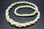 3x5mm-6x8mm 3-row Buffalo Bone Necklace 18" [z7650]