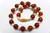 12mm Amber Horn & Buffalo Bone Necklace 18" [z7517]