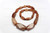 14x18mm-28x14mm Amber Horn Necklace 18" [z7509]