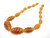 9x16mm-15x28mm Amber Horn Necklace 18" [z8560]