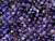 4mm Purple Faceted Fire Agate Round Beads 15.5" dyed [4g2p]