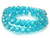 8mm Aquamarine Faceted Round Beads 15.5" synthetic [c8a34]