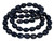 7-8mm Black Rice Freshwater Pearl 14-15" A Grade Lustre [p7kk]