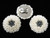 35mm Freshwater Pearl Sun Flower Earring Hematite , AA Grade Lustre [p204k]