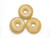 25mm Yellow Jade Donut Beads 2pcs. [y912a]
