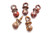 12x28mm Leopard Skin Shooter Beads 1pc. [y948a]