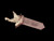 925 Sterling Silver 48mm Rose Quartz Healing Crystal Point Pendant. [y816a]