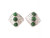 925 Sterling Silver 30mm A Grade Green Malachite Post Earring [y805n]