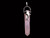 925 Sterling Silver 45mm Rose Quartz Healing Crystal Point Pendant. [y800b]