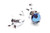 25mm Jumping Dolphin Pendant With 12mm Facted Metallic Blue Crystal Ball [y745-ub21]