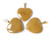 25mm Golden Jade Heart Pendant [y358a]
