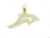 35mm Fine Carved New Jade Dolphin Pendant [y103k]