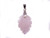 18x25mm Rose Quartz Leaf Pendant [y100m]