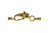 14K Gold Plated 65mm 1-3 Row Clasp [y364a]