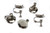 16mm Screw Clip On Silver Plated Earring Setting, 10pcs. [y301b]
