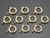 7mm Gold Plated Spring Ring Clasp 20 pcs. [y308b]