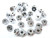 3x8mm Silver Plated Plastic Faceted Spacer Beads 60pcs [y615a]