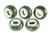 10x14mm Nephrite Jade European Beads With Silver Plated (5mm Hole) 1Pc. [y415a]