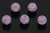 8mm Disco Pave Rose Crystal Beads 5pcs. [y404a]