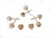6mm Agate Heart Designer Earring [y268c]