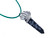 925 Sterling Silver 45mm Snowflake Obsidian Healing Crystal Point Pendant [y735-b25]