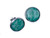 12mm China Jade Round Cabochon Post Earrubg [y724bu]