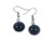 12mm Black Onyx Round Cabochon Earwure Earring [y716at]
