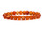 6mm Matte Carnelian Elastic Bracelet 7.5" heated [b2d17m]