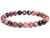 4mm Rhodonite with Matrix Elastic Bracelet 7.5" natural [b1r14]